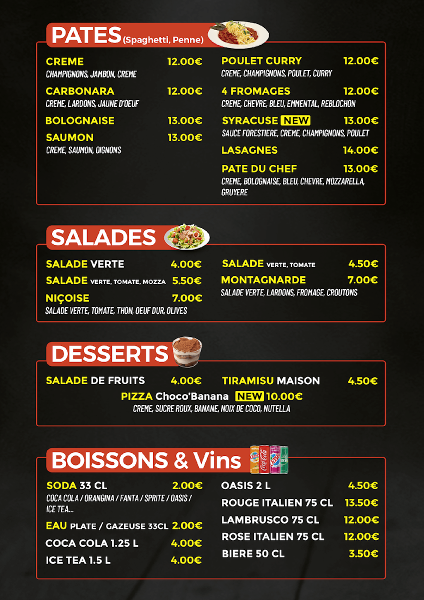 PRESTO PIZZA GUEBWILLER Photo Menu 1
