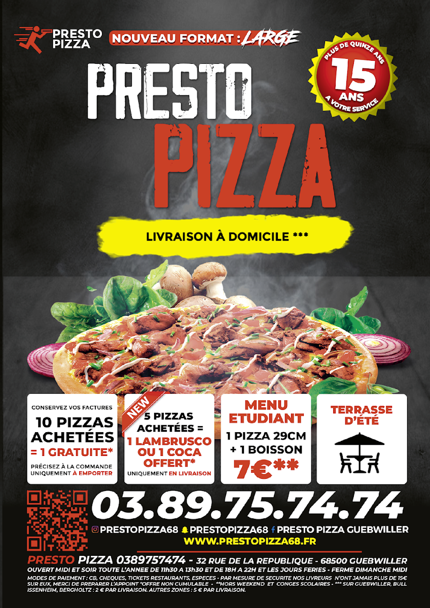 PRESTO PIZZA GUEBWILLER Photo Menu 4