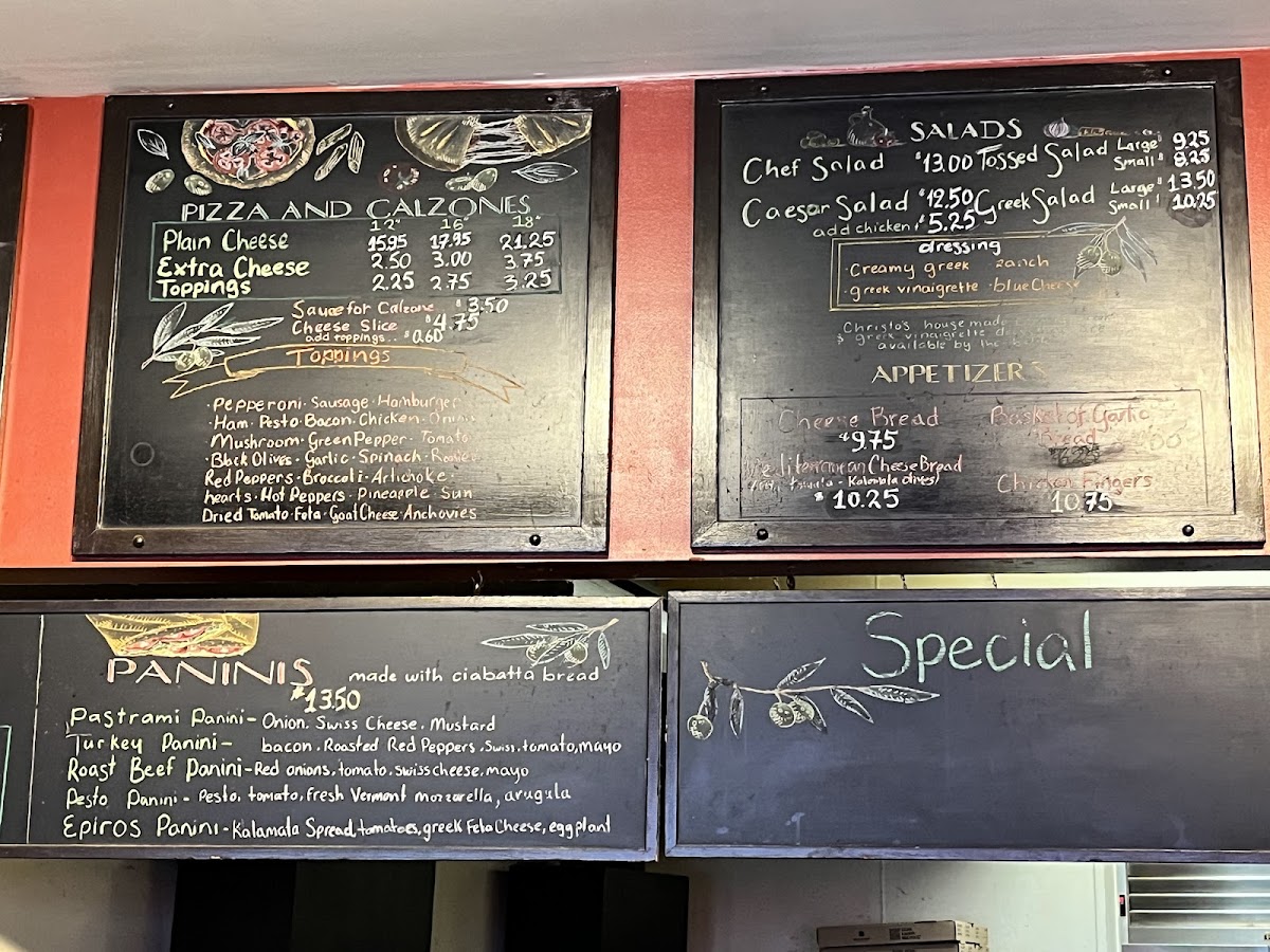 Christos' Pizza and Pasta Photo Menu 4