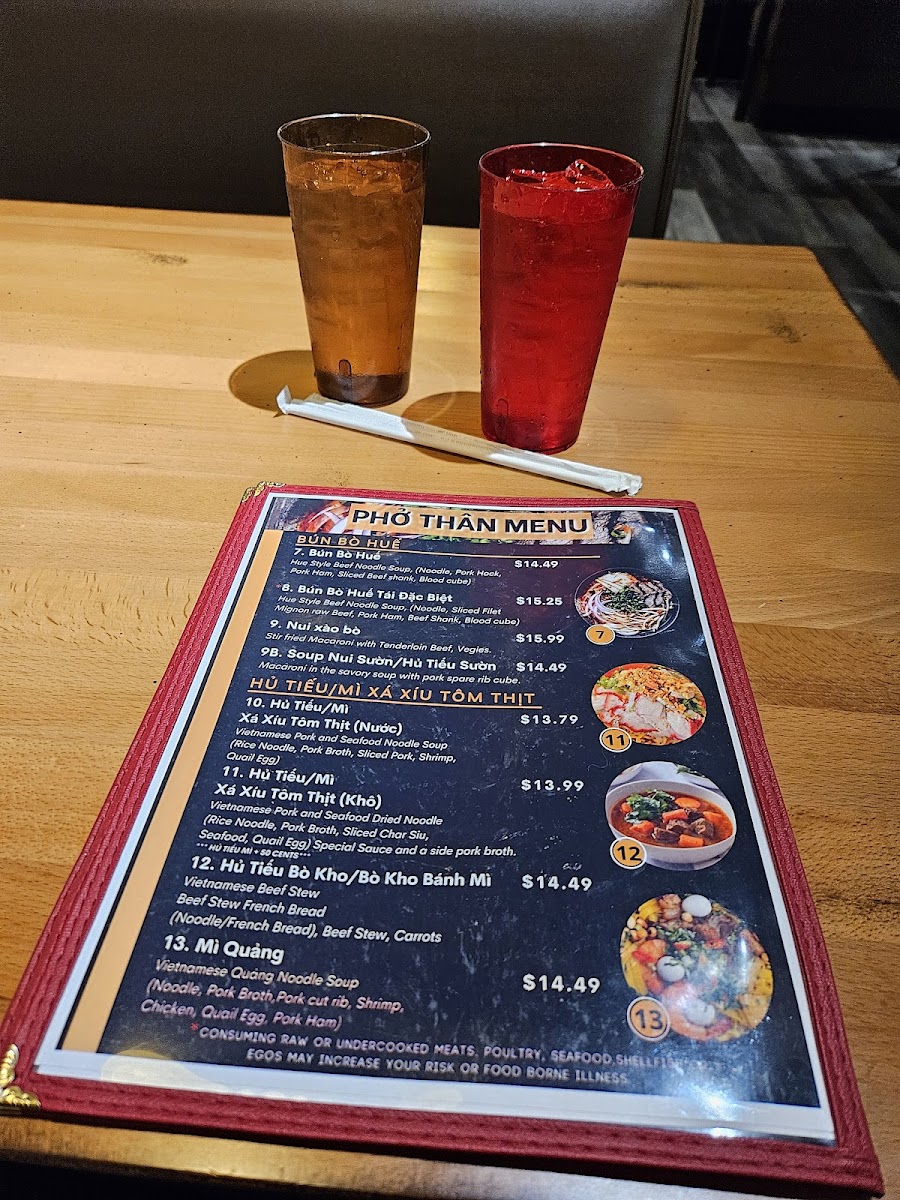 Pho Tai Photo Menu 4