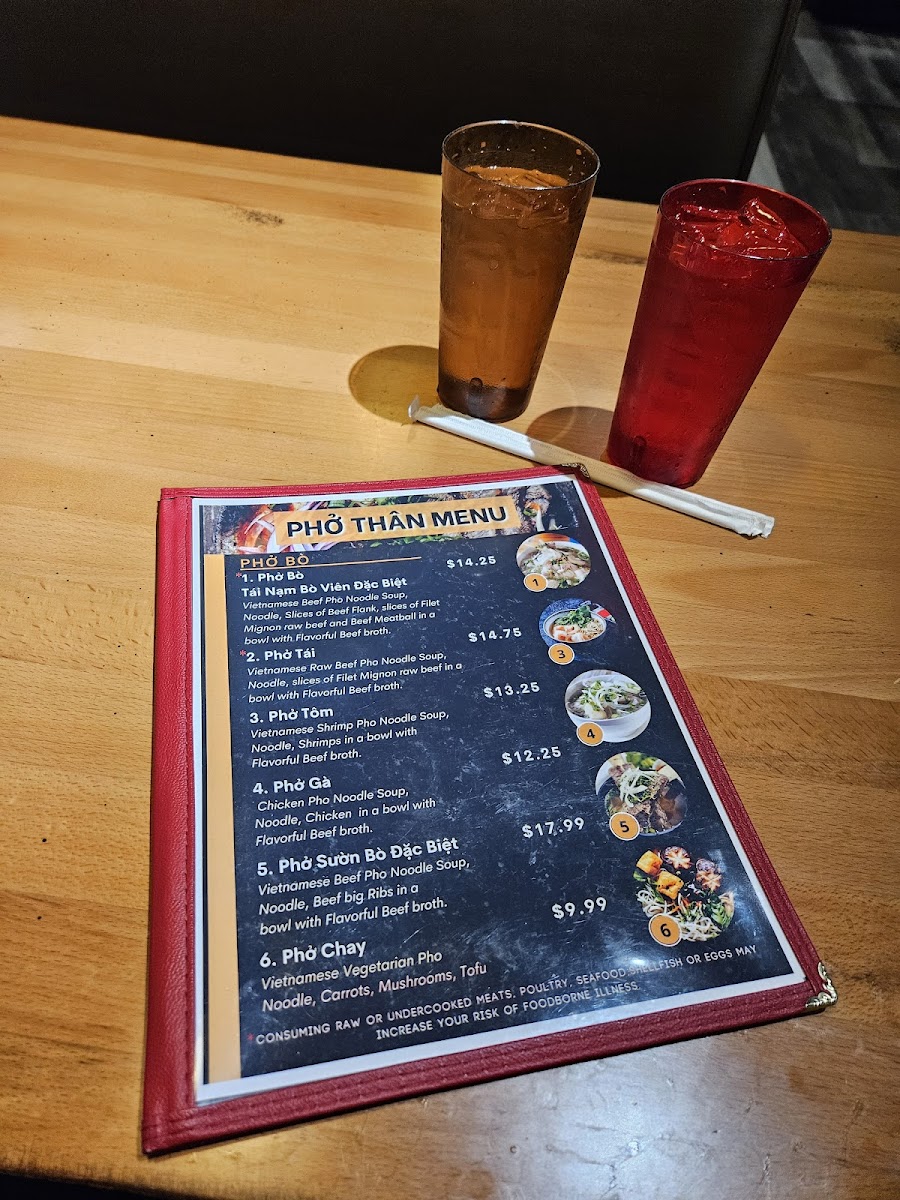 Pho Tai Photo Menu 5