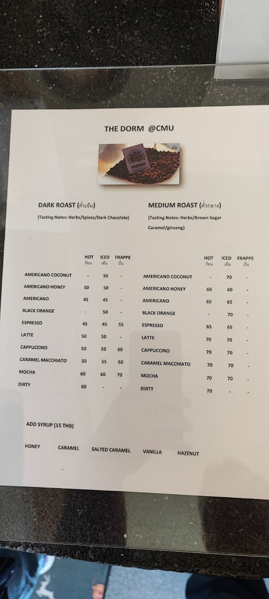 The Dorm Photo Menu 4