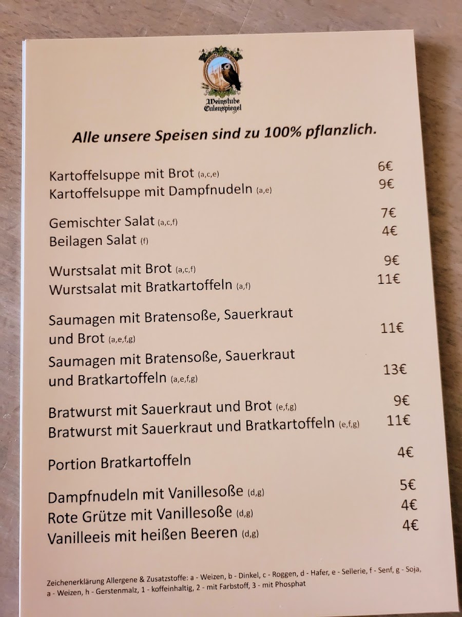 Weinstube Eulenspiegel Photo Menu 1
