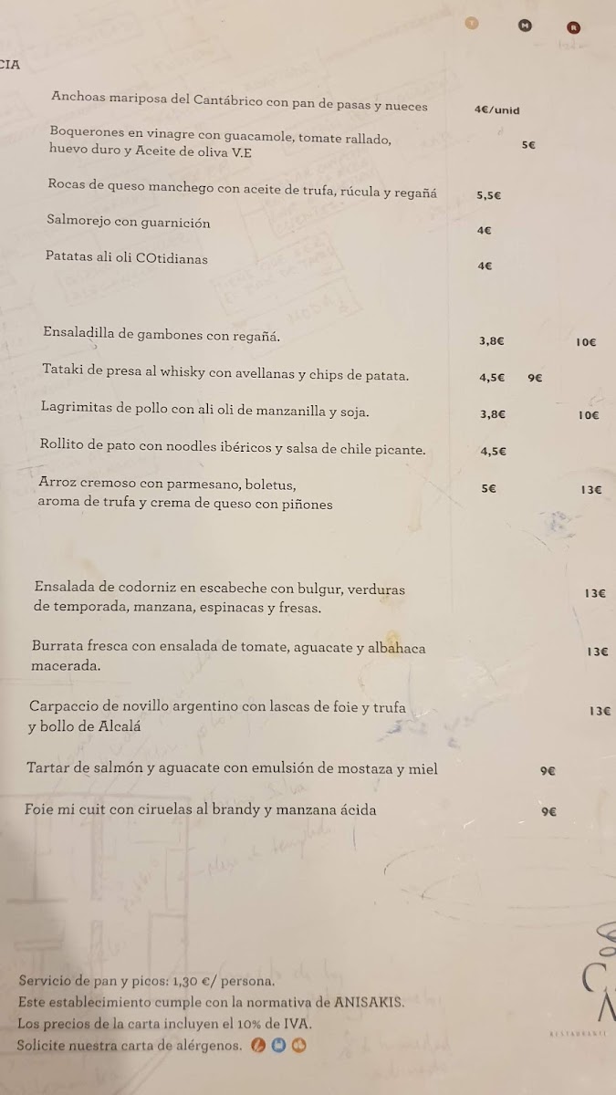 Restaurante Casa Alta Photo Menu 1