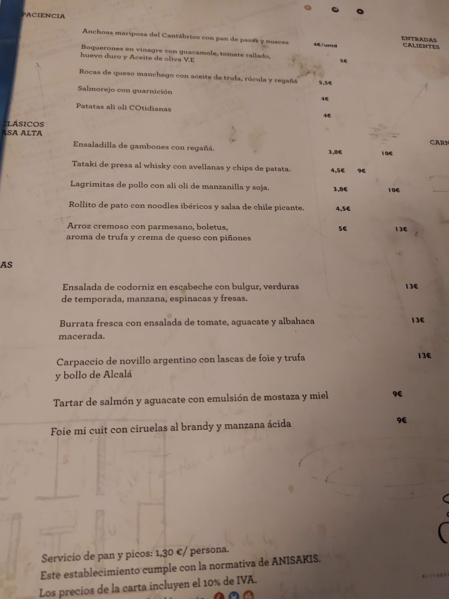 Restaurante Casa Alta Photo Menu 5