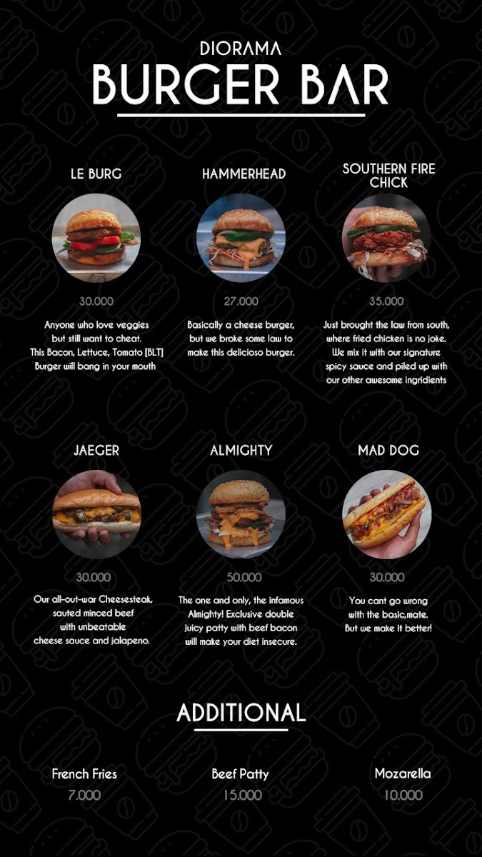 Diorama Coffee & Burger Bar Photo Menu 6
