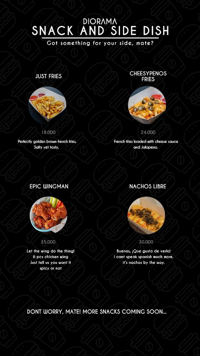 Diorama Coffee & Burger Bar Photo Menu 9