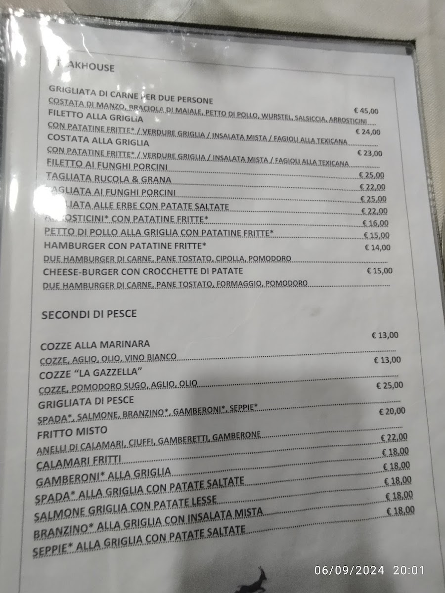 La Gazzella Pizzeria & Steakhouse Photo Menu 6