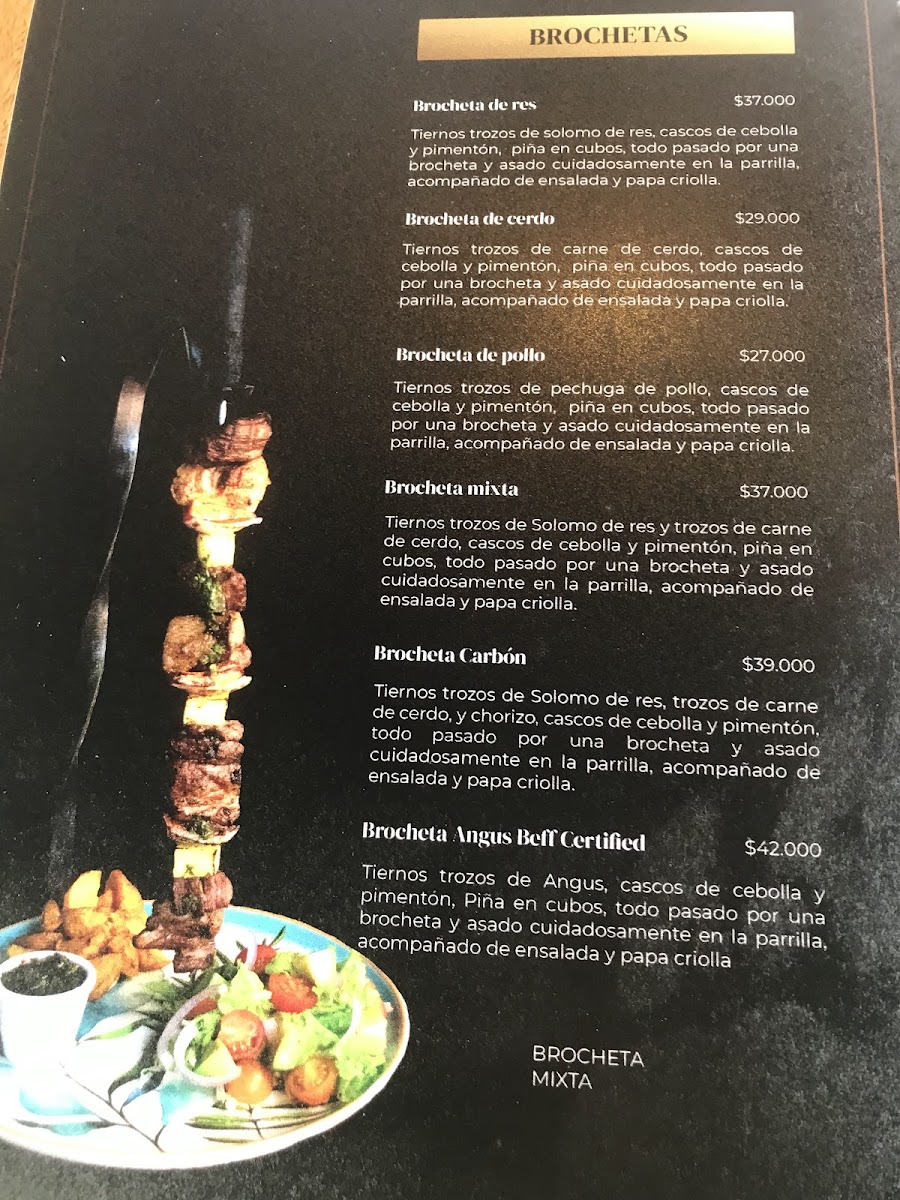 Carbón Steak House Photo Menu 4