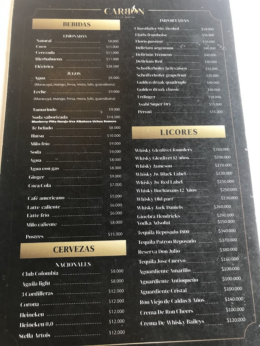 Carbón Steak House Photo Menu 7
