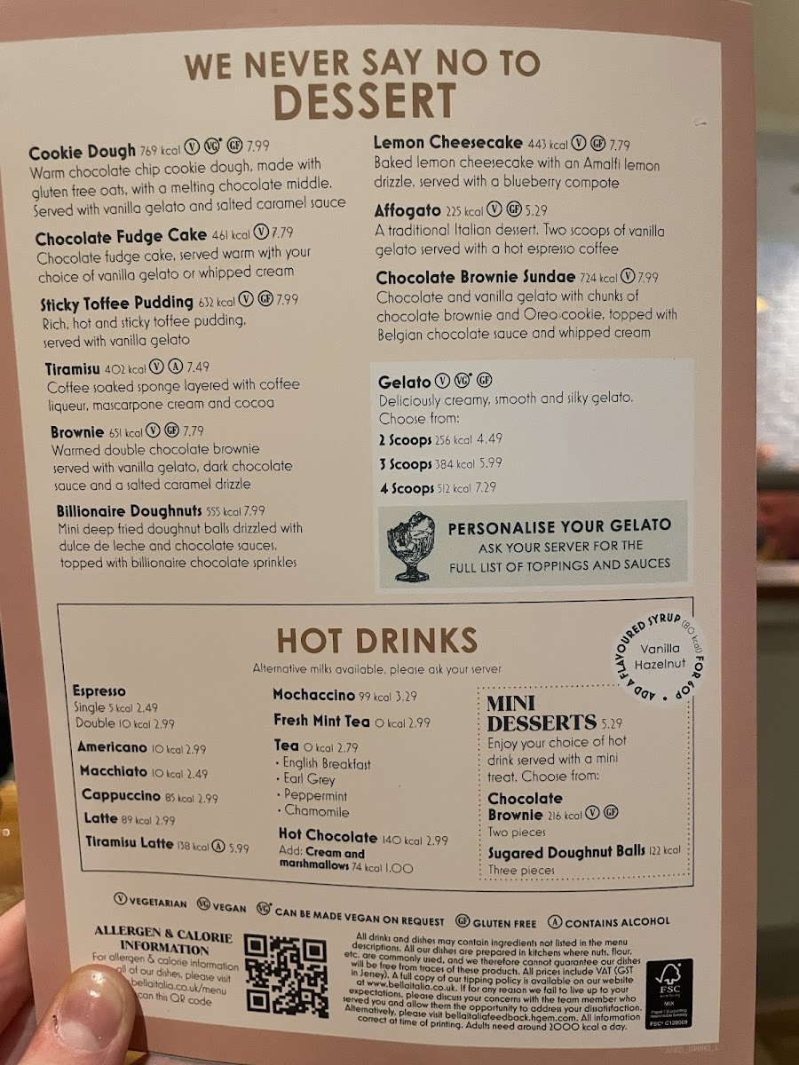 Bella Italia - Inverness Photo Menu 1