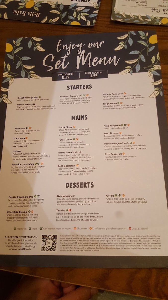 Bella Italia - Inverness Photo Menu 9