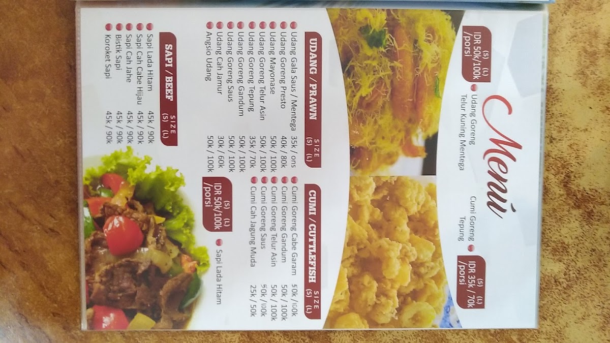 Rumah Makan 16 (dulunya Hawaii) Photo Menu 2