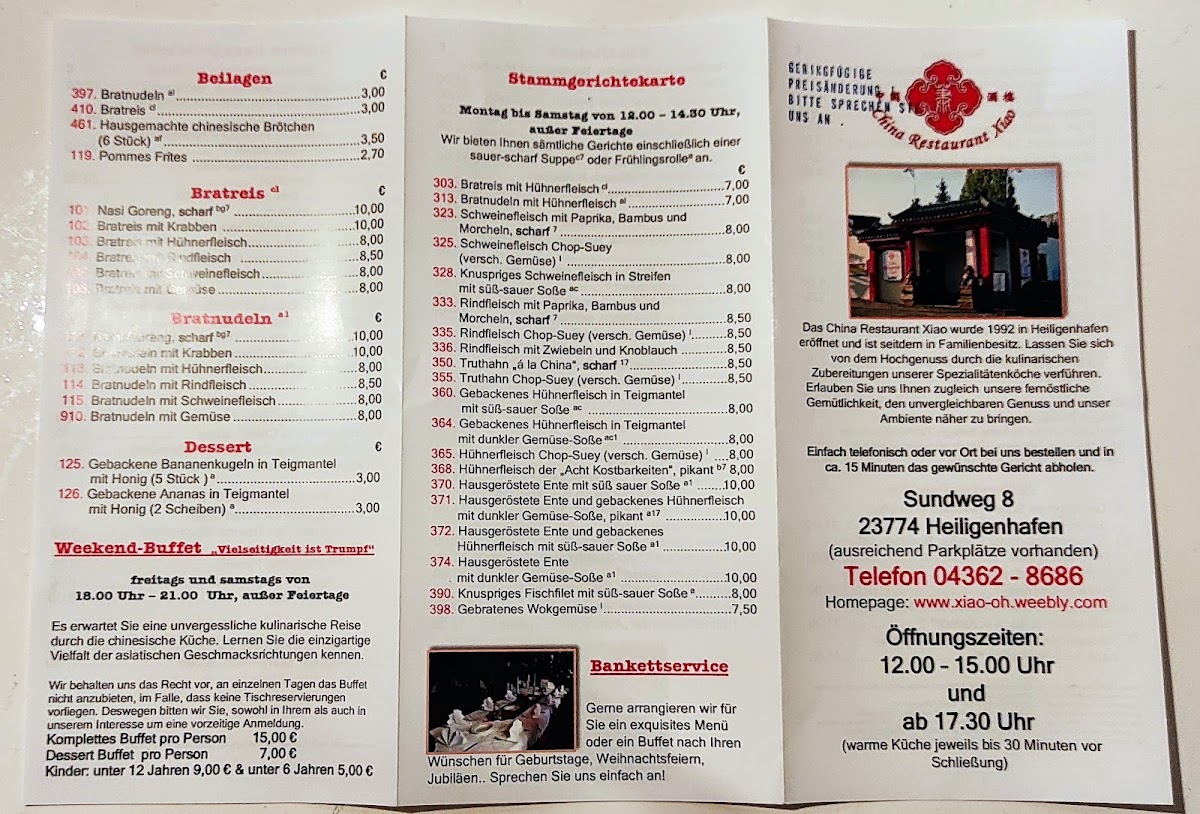 China Restaurant Xiao Photo Menu 2