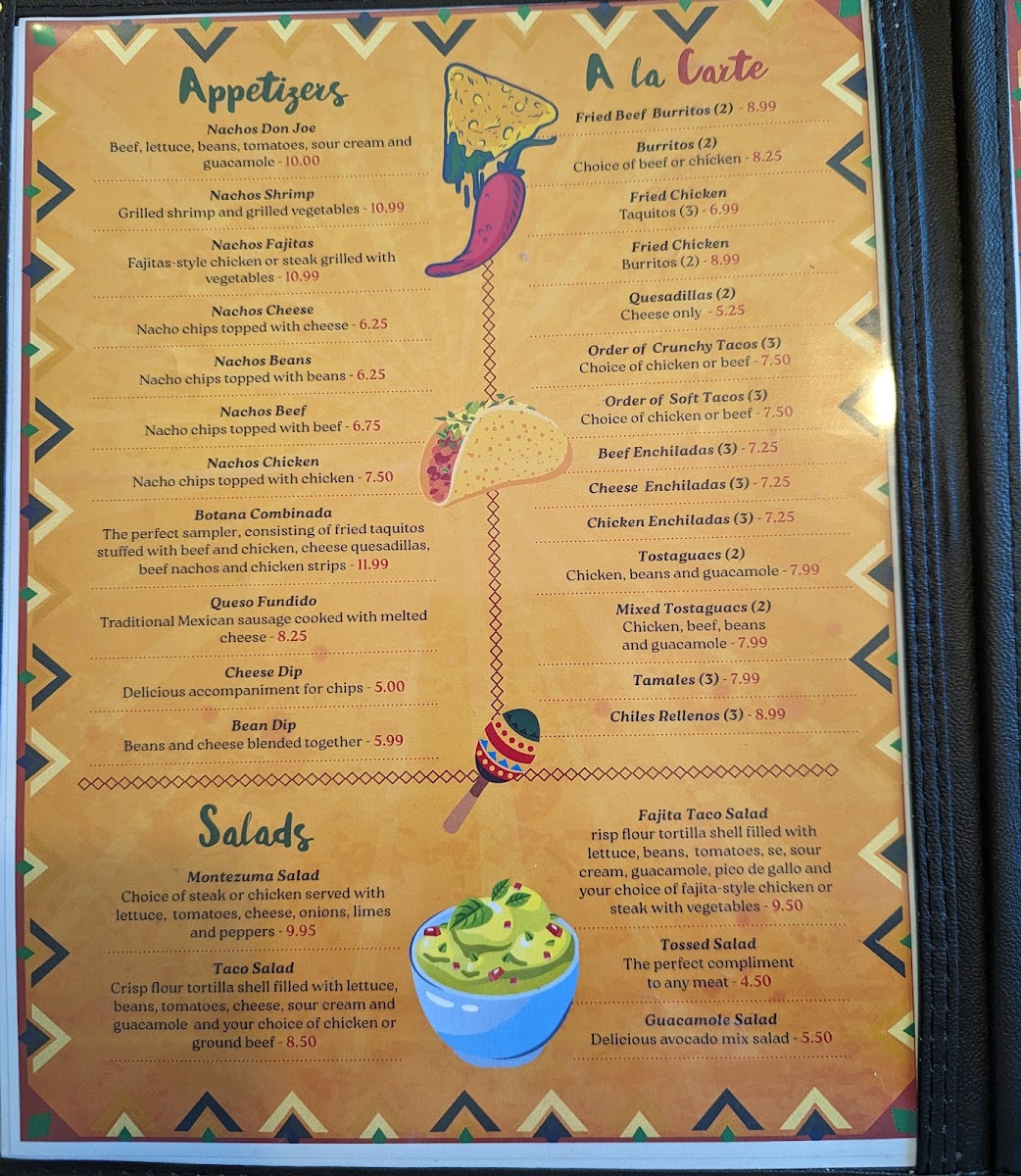 Don Joe Mexican restaurant Photo Menu 1