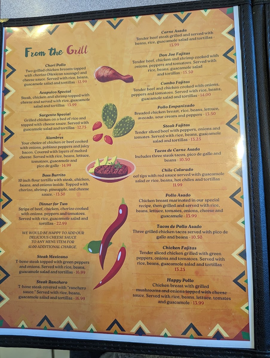 Don Joe Mexican restaurant Photo Menu 5