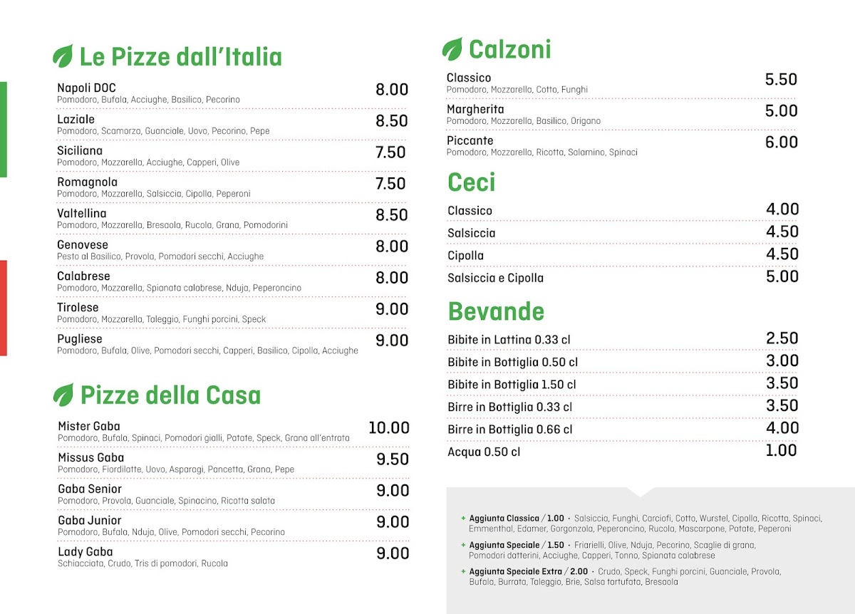Pizzeria Falcone Photo Menu 1