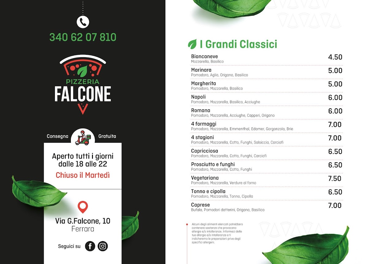 Pizzeria Falcone Photo Menu 2