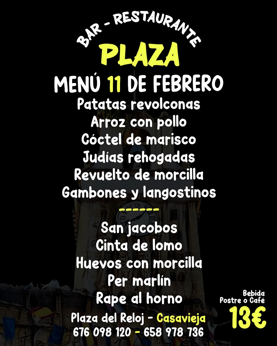 Bar Restaurante Plaza Photo Menu 1