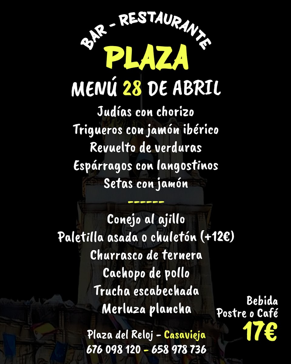 Bar Restaurante Plaza Photo Menu 3