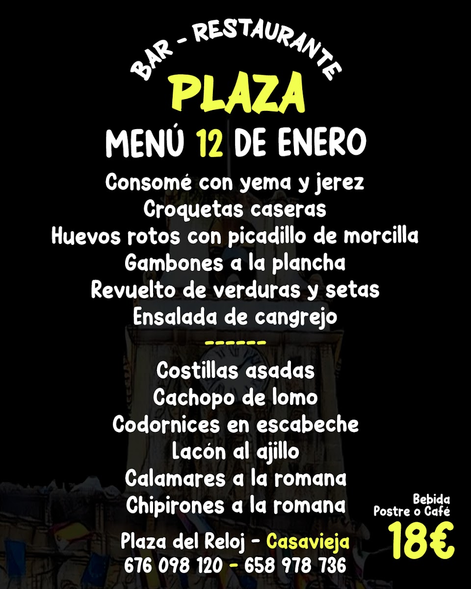 Bar Restaurante Plaza Photo Menu 5