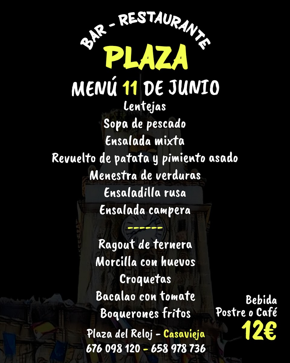 Bar Restaurante Plaza Photo Menu 7
