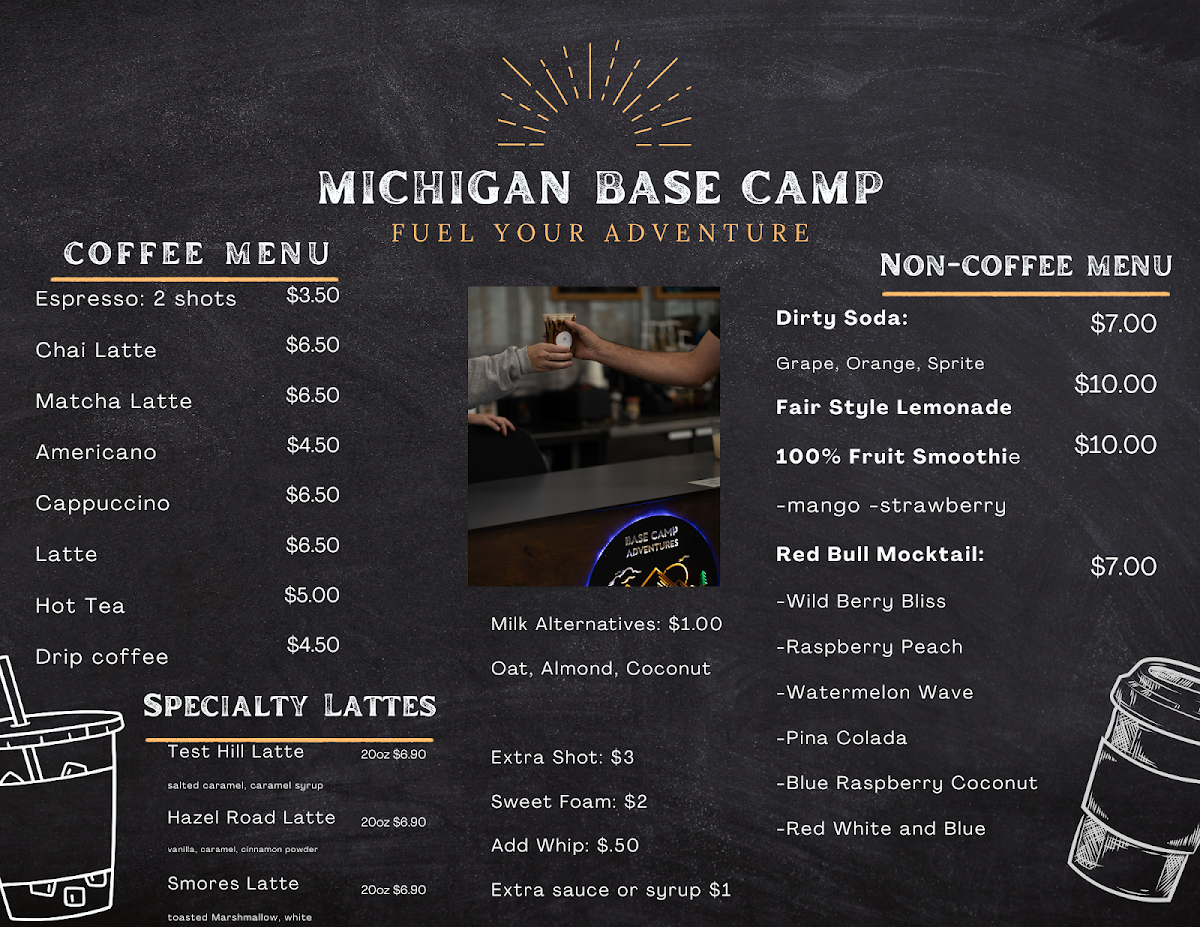 Michigan Base Camp Photo Menu 1