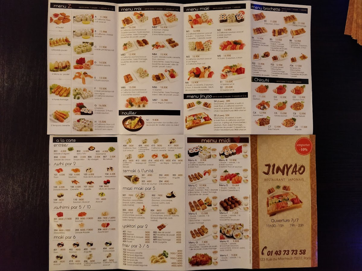 Jinyao Japanese Restaurant Photo Menu 5
