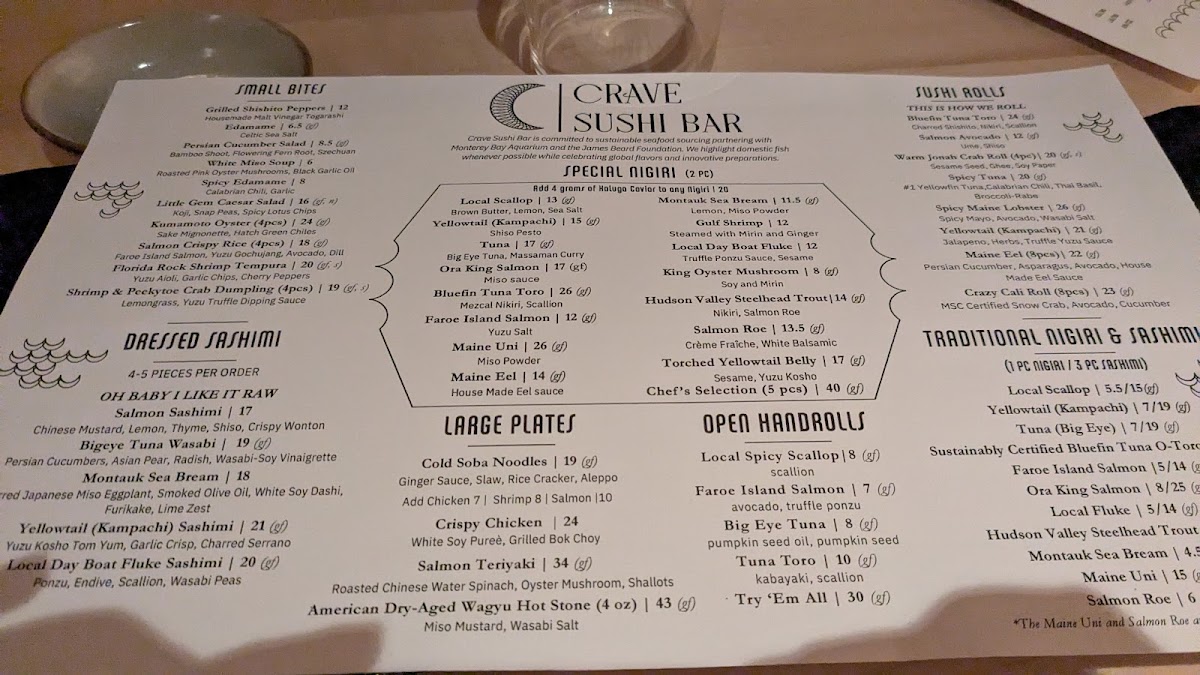 Crave Sushi Bar Photo Menu 2