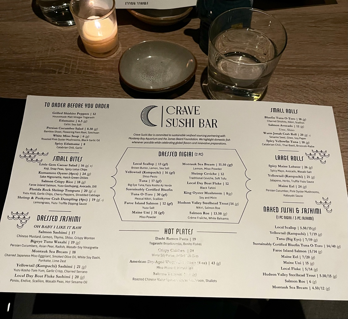 Crave Sushi Bar Photo Menu 3