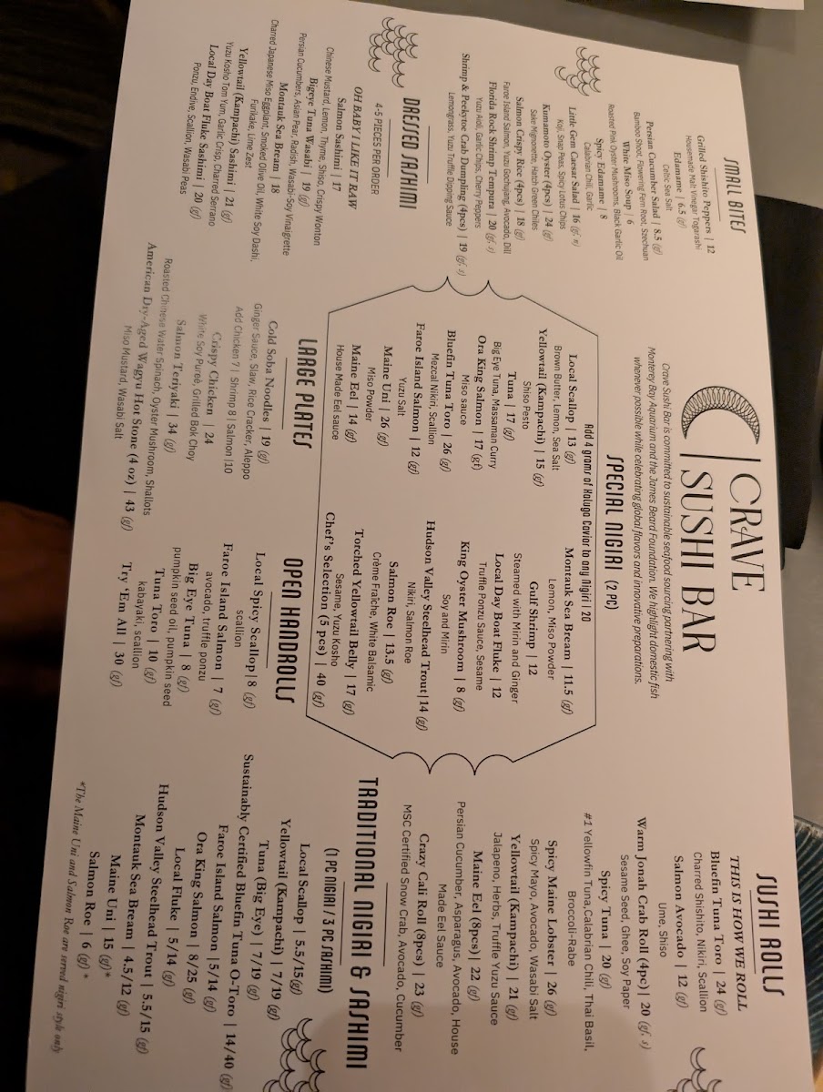 Crave Sushi Bar Photo Menu 9