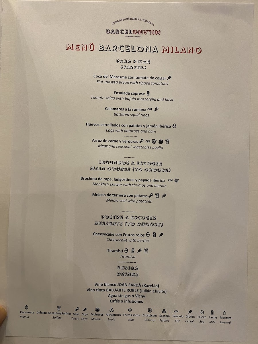 Restaurant BarcelonaMilano Photo Menu 5