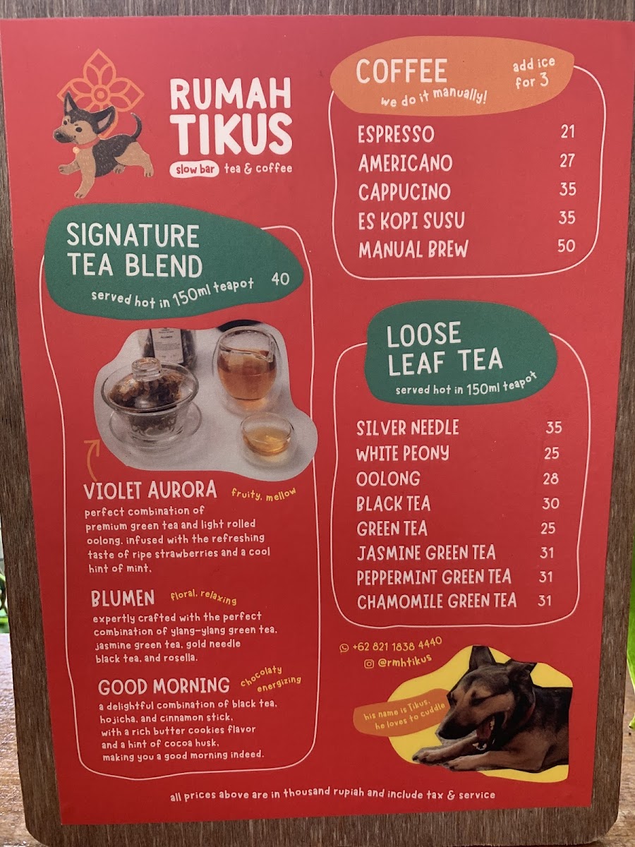 Rumah Tikus Ubud Slow Bar Photo Menu 5