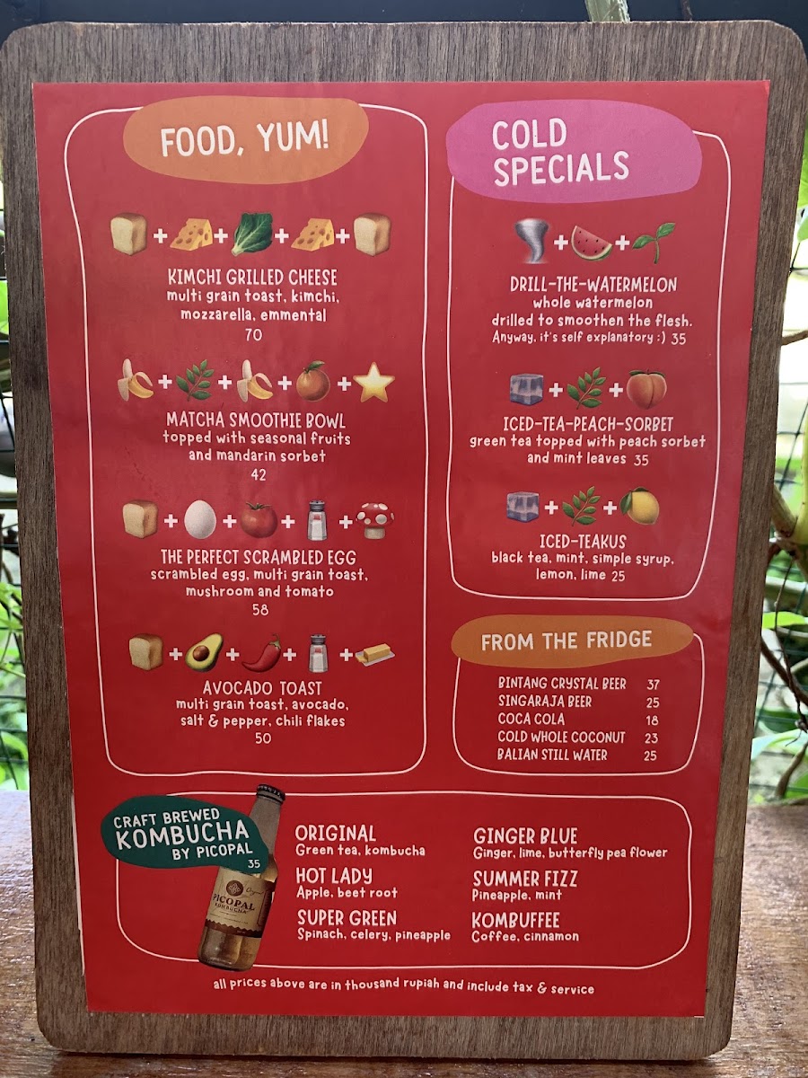 Rumah Tikus Ubud Slow Bar Photo Menu 6