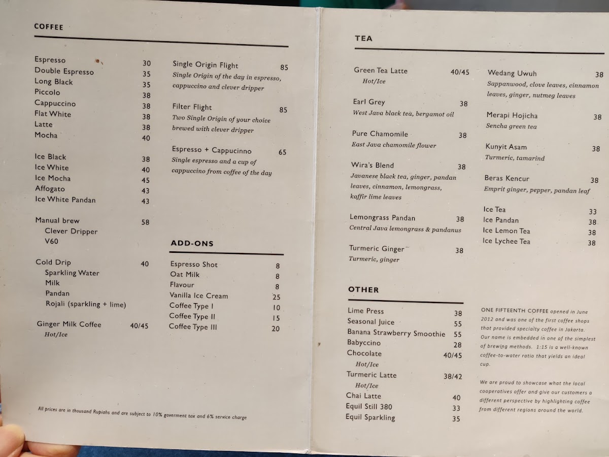 1/15 Coffee, Alam Sutera Photo Menu 9