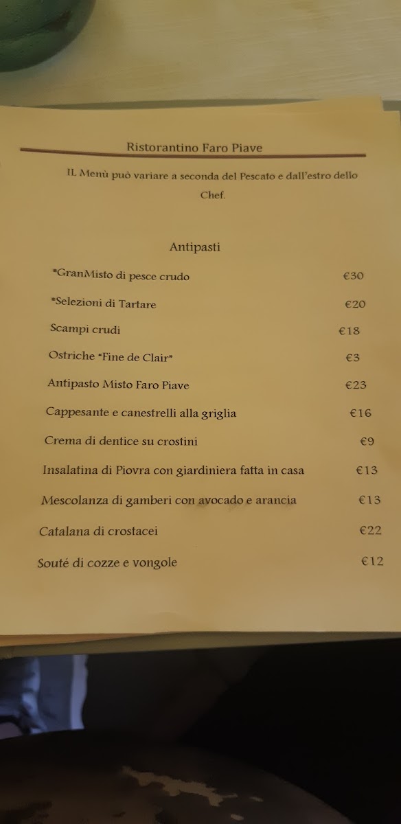 Ristorante Faro Piave Photo Menu 2