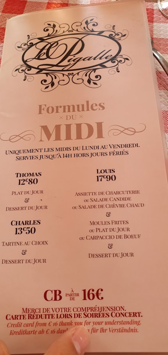 Le Pigalle Photo Menu 10