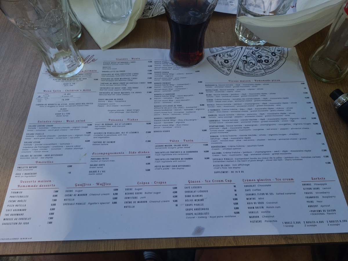 Le Pigalle Photo Menu 2