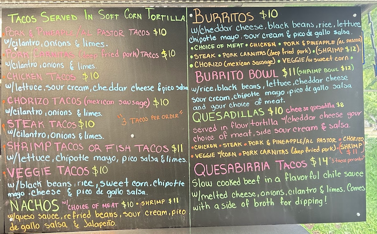Mexican Grill Stand Photo Menu 1