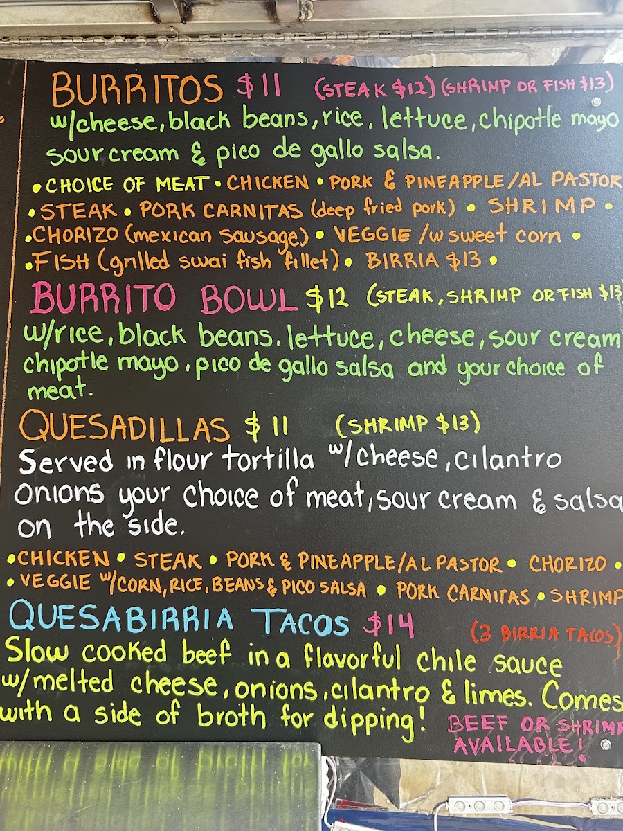 Mexican Grill Stand Photo Menu 3