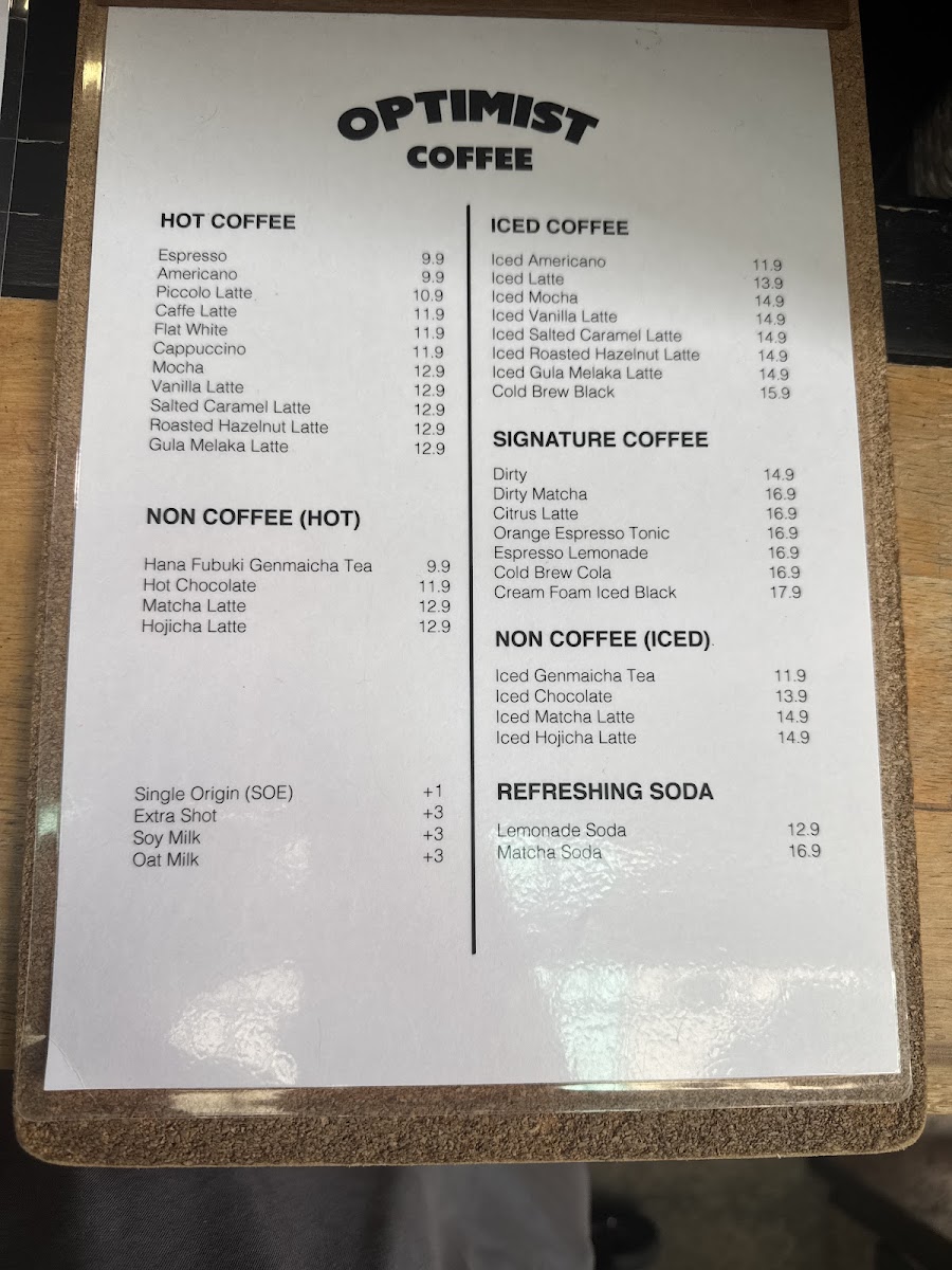OPTIMIST COFFEE - BUKIT BINTANG Photo Menu 2