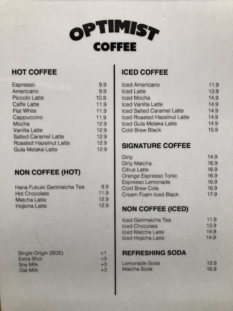 OPTIMIST COFFEE - BUKIT BINTANG Photo Menu 6