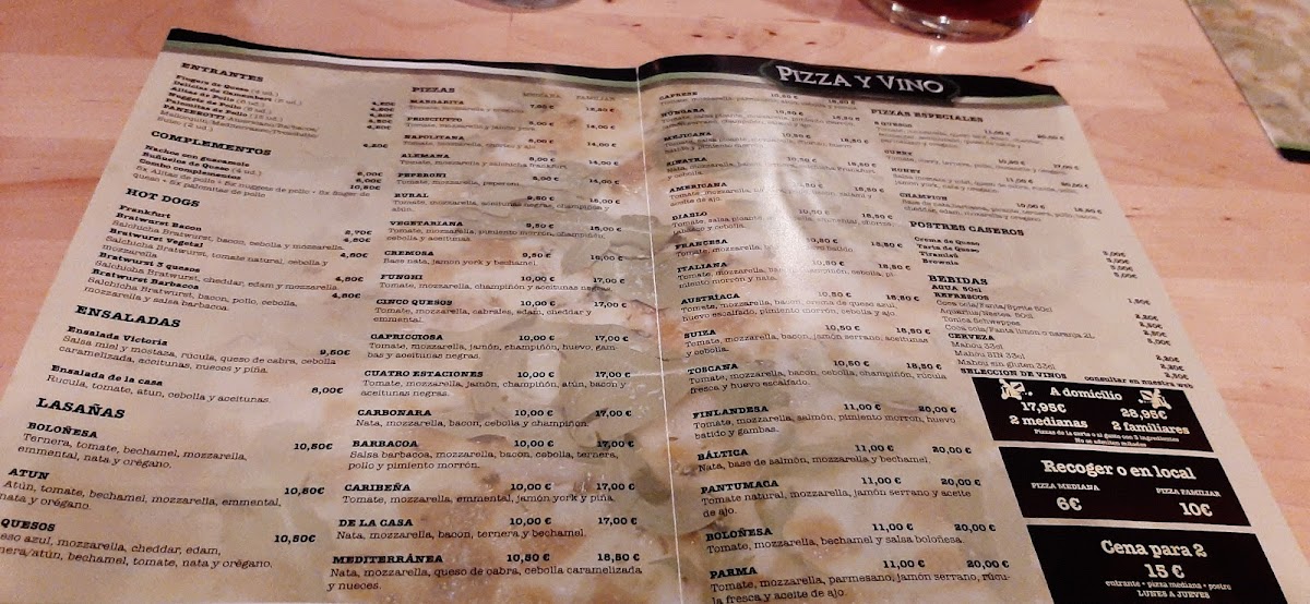 Pizza y Vino Photo Menu 1
