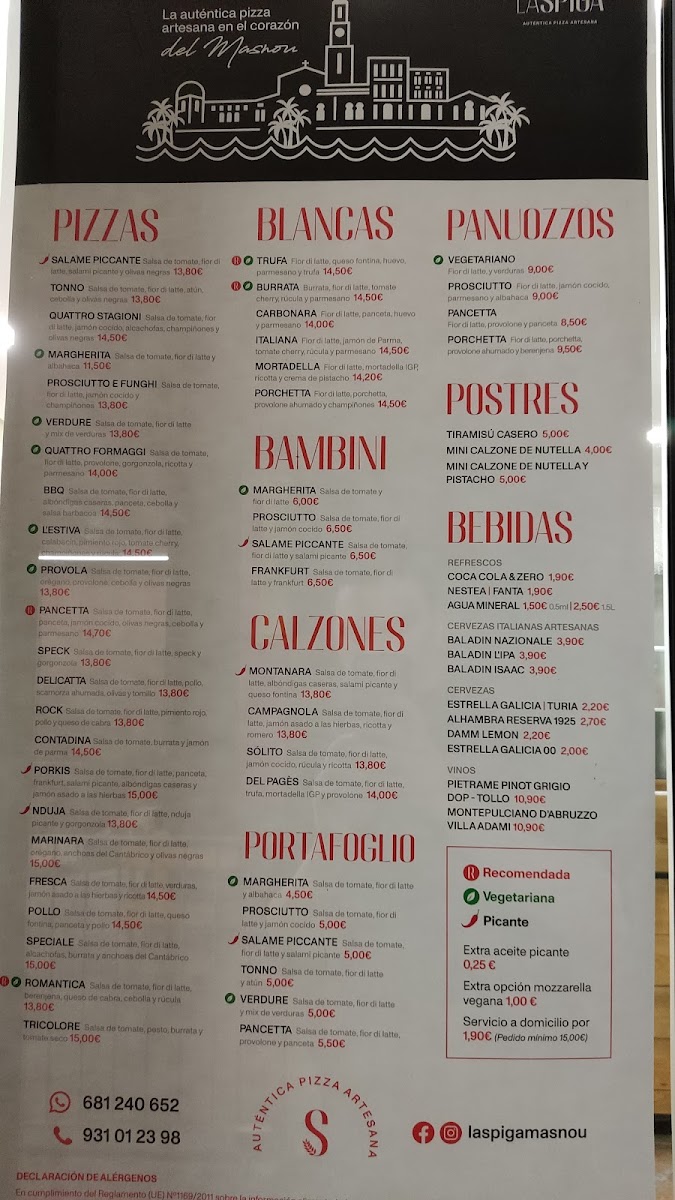 Pizzeria La Spiga Photo Menu 1