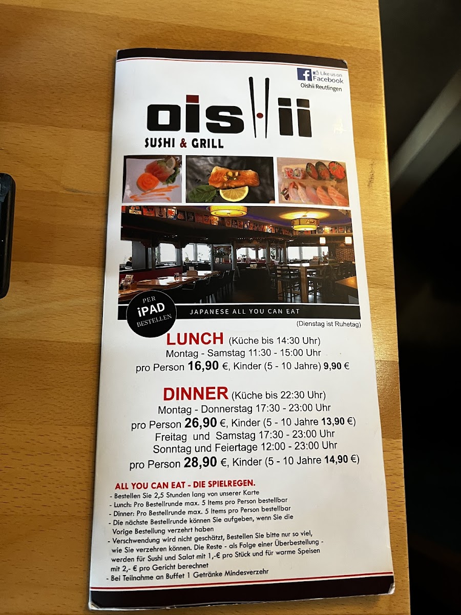Oishii Sushi und Grill / Reutlingen Photo Menu 5