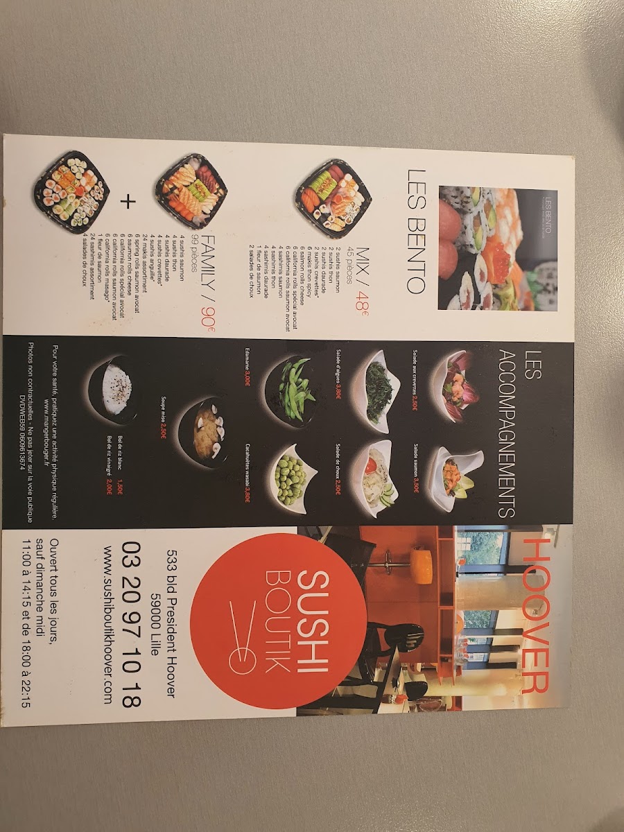 SUSHI BOUTIK Hoover Photo Menu 3