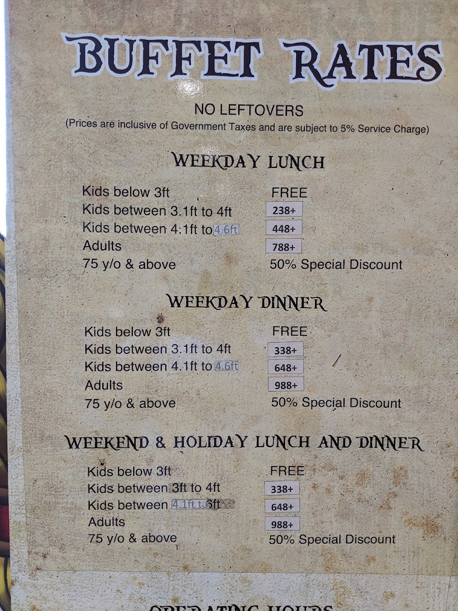 Vikings Luxury Buffet, SM City Marikina Photo Menu 4