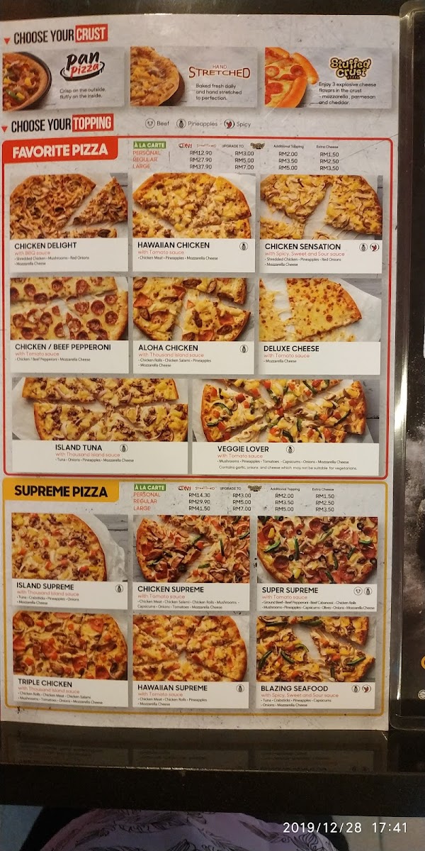 Pizza Hut Delivery Gerik Photo Menu 2