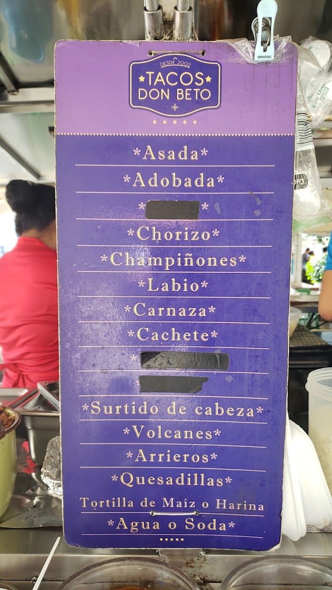 Tacos Don Beto Photo Menu 1