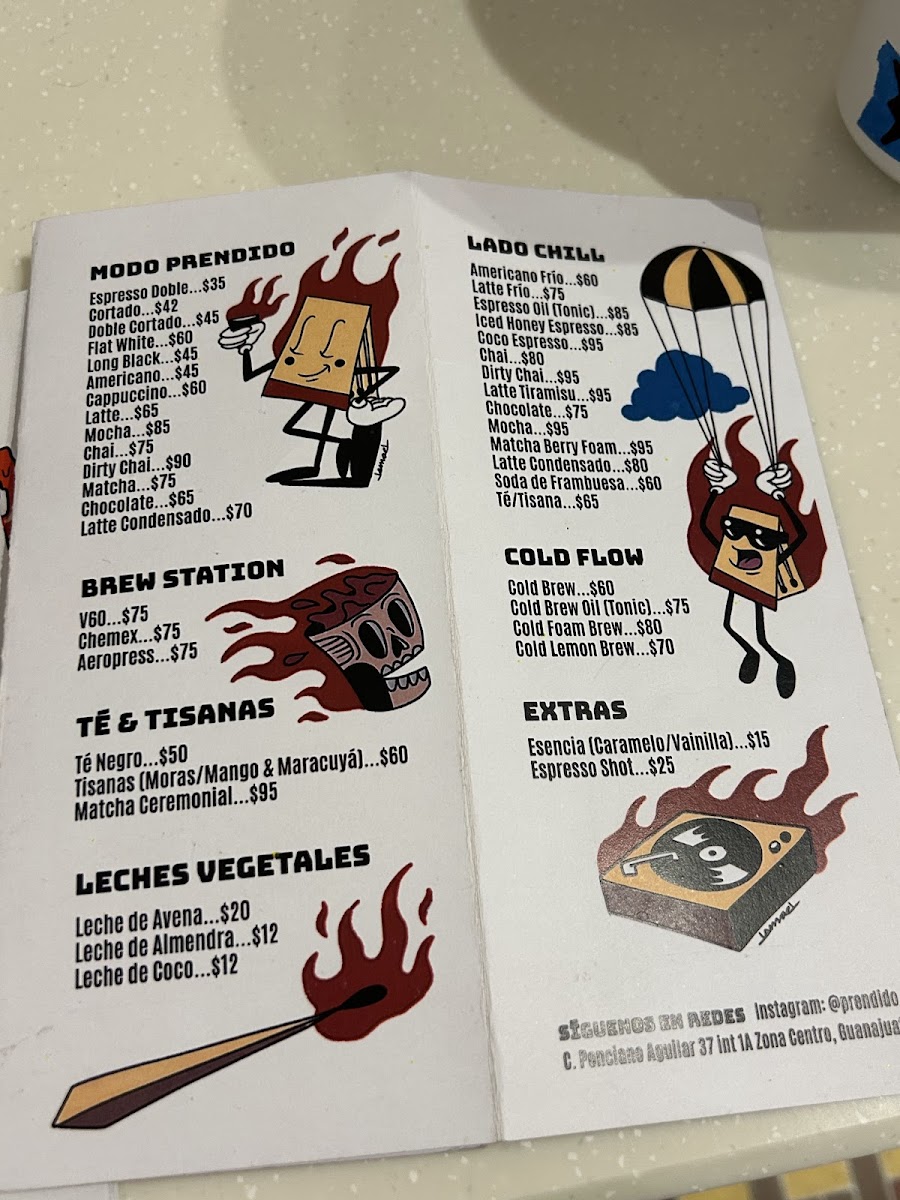 Prendido Café Photo Menu 2